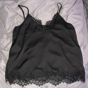 Silky Lace Spaghetti Strap Top